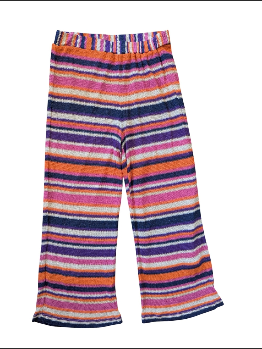 Trina Turk Multi-Color Striped Knit Top with Beige Lining - Picture 4 of 12